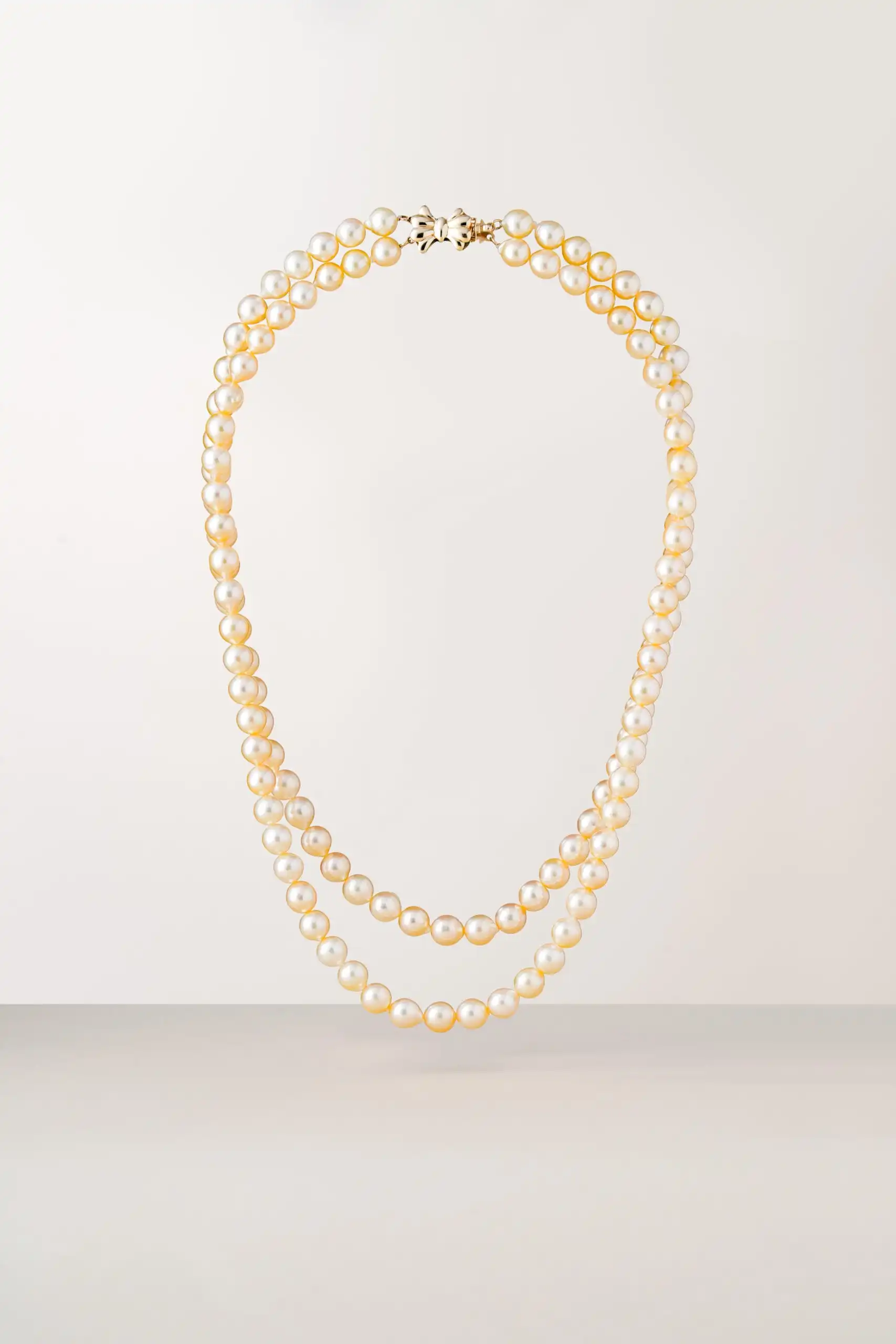 Double Necklace Pearl
