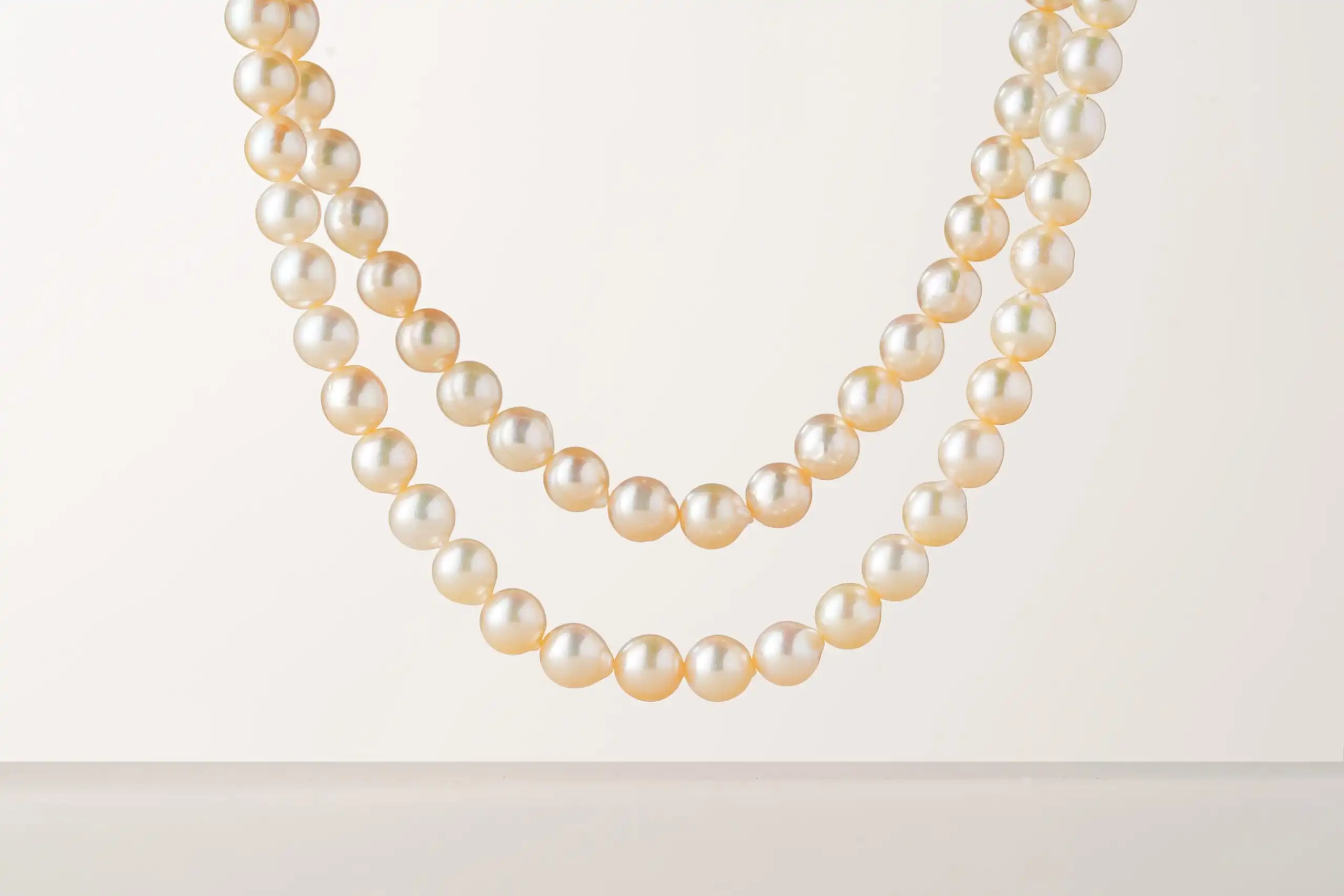Double Necklace Pearl